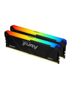 32ГБ Оперативна пам'ять Kingston  3200MT/s DDR4 CL16 DIMM (Kit of 2) FURY Beast RGB